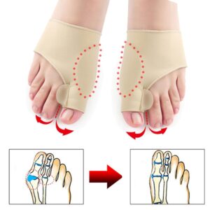 1Pair Toe Separator Hallux Valgus Bunion Corrector Hammer Toe Straightener Foot Pain Relief Orthopedic Pedicure Tools Foot Care