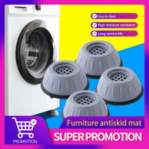 4pcs Washing Machine Universal Foot Pad Shock Pad Non-Slip Shockproof Cushion Height Increasing Moisture-Proof Refrigerator