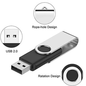 Black 64G Rotating USB Flash Drive High-Speed Hot Selling Portable Computer USB Flash Drive