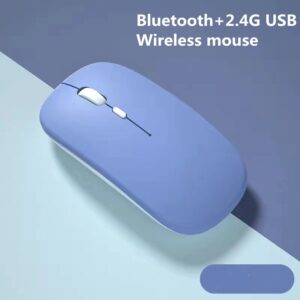 Macaron Rechargeable Wireless Bluetooth Mouse 2.4G USB Mice For Android Windows Tablet Laptop Notebook PC For IPAD mobile