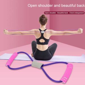 Pulling Rope Elastic Home Fitness Yoga Equipment Two-Color Chest Expander Chest Expander Eight-Word Shoulder Beauty Back Device