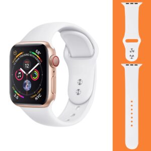 Suitable for Watch Silicone Strap Apple Monochrome Double Nail Silicone Three Or Four Generation Sports Porous Breathable Strap