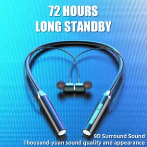 Wireless Bluetooth headset Neck type stereo noise reduction Universal plug-in card sport ear headset Mic